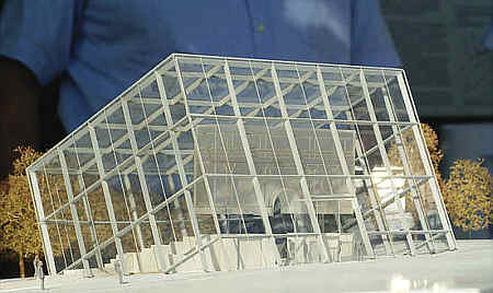 Das geplante Schutzhaus f�r das Limestor bei Dalkingen im Modell 