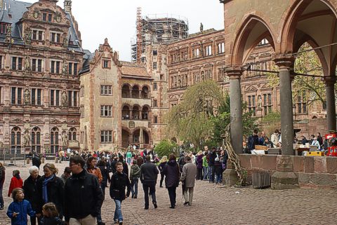 Im letzten Jahr �berw�ltigend gut besucht: Der Schlosshof Heidelberg beim 