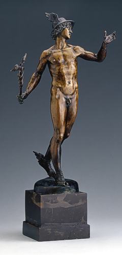 Bild: Merkur des um 1570 t&auml;tigen Hofbildhauers Gregor van der Schardt. Mit dieser Bronzefigur suchte der K&uuml;nstler den Wettstreit mit ber&uuml;hmten Vorbildern wie dem Apoll vom Belvedere.