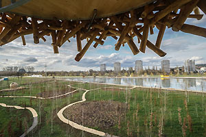 Blick vom Krähennest im Seepark