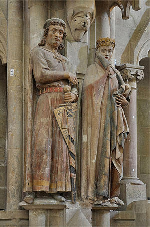 Naumburg, Dom, Stifterfiguren Markgraf Ekkehard und Markgräfin Uta