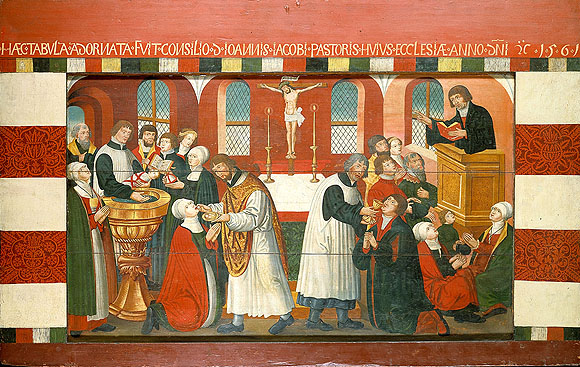 Altarantependium aus Torslunde, anonym, 1561. Öl auf Eichenholz.