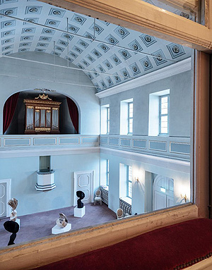Historische Ubhauser-Orgel in der Schwetzinger Schlosskapelle. Foto: Günther Bayrl/SSG.