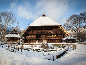 Winterstimmung im Vogtsbauernhof. Foto: Schwarzwälder Freilichtmuseum Vogtsbauernhof