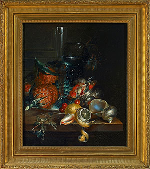 Stillleben mit Ananas, zu sehen in der Dauerausstellung Kunst und Kultur am Mannheimer Hof im Barockschloss Mannheim, Leihgabe der Alten Pinakothek München. Foto LMZ/SSG/ Arnim Weischer 