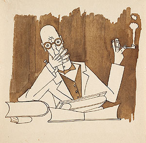 Friedrich Dürrenmatt: Faust in seinem Studierzimmer. Foto: Sammlung Centre Dürrenmatt Neuchâtel