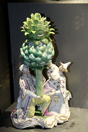 Chinesenpaar mit Artischocke. Manufaktur Frankenthal. Schlossmuseum Mannheim. Foto: kulturer.be