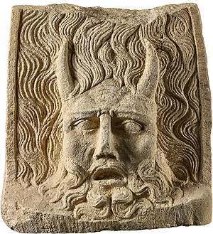 Maske des Flussgottes Rhenus aus Bonn, 2. Jh. n. Chr., LVR-LandesMuseum Bonn. Foto: J. Vogel