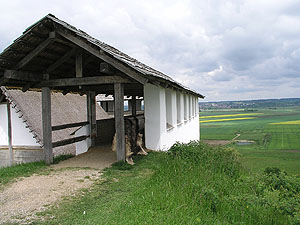 Heuneburg - Stadt Pyrene: Rekonstruierte Festungsmauer. Foto: kulturer.be