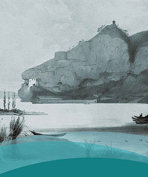 Plakatmotiv „Der Rhein“ Ausstellung Lörrach ©Dreiländermuseum / Entwurf: unknown? Lörrach