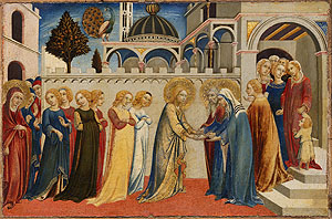 Sano di Pietro, Heimkehr Marias aus dem Tempel, 1448–1452 © Lindenau-Museum Altenburg, Foto: punctum/Bertram Kober