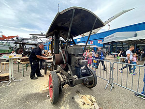 Fahrbare Bandsäge. Foto: Technik Museum Sinsheim