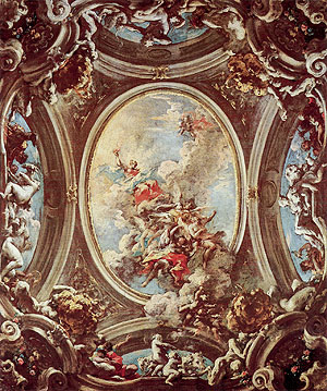 Schloss Mannheim, Deckengemälde im Kaiserlichen Quartier. 