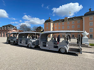 Die Solarbahn im Schlossgarten Schwetzingen. Standort am Eingang