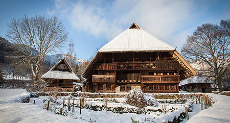 Winter im Freilichtmuseum Vogtsbauernhof